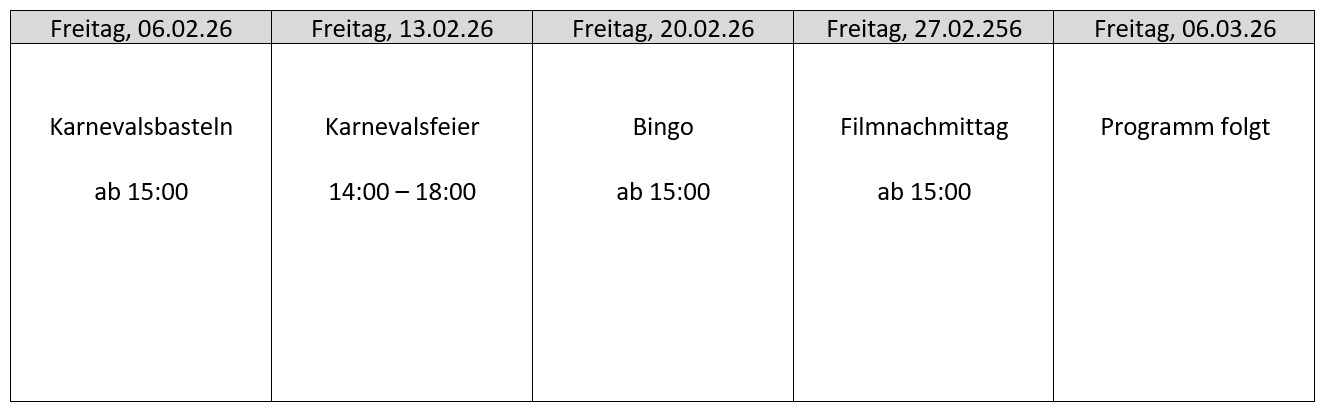 Lebenshilfe Wuppertal_Luisentreff_Programm Februar 2026